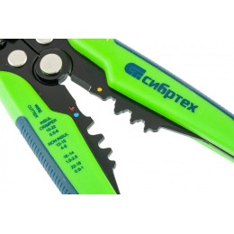 СИБРТЕХ Щипцы для зачистки электропроводов, функция обрезания проводов 17734