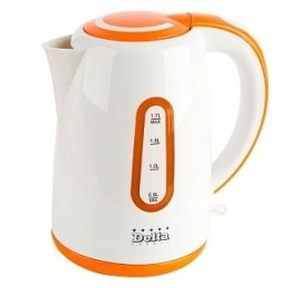 DELTA Электрический чайник DL 1080 белый с абрикосовым