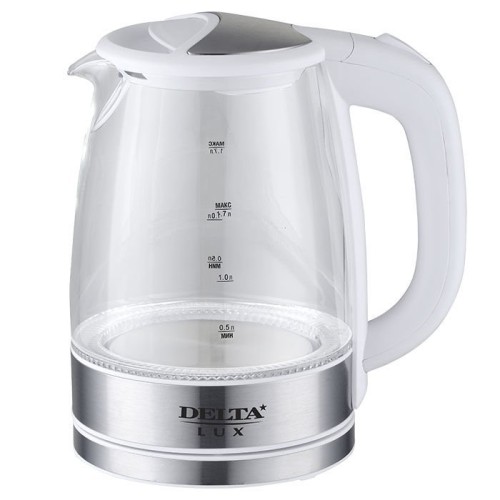 Электрический чайник Delta LUX DL 1204 W белый