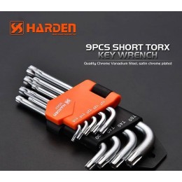 HARDEN Набор коротких шестигранных ключей звездочка типа Г 9шт. 540601