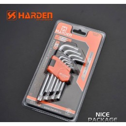 HARDEN Набор коротких шестигранных ключей звездочка типа Г 9шт. 540601