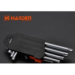 HARDEN Набор коротких шестигранных ключей звездочка типа Г 9шт. 540601
