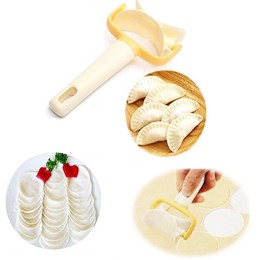 WEBBER Ролик для вырезания кругов из теста BE 0369 лавандовый с белым