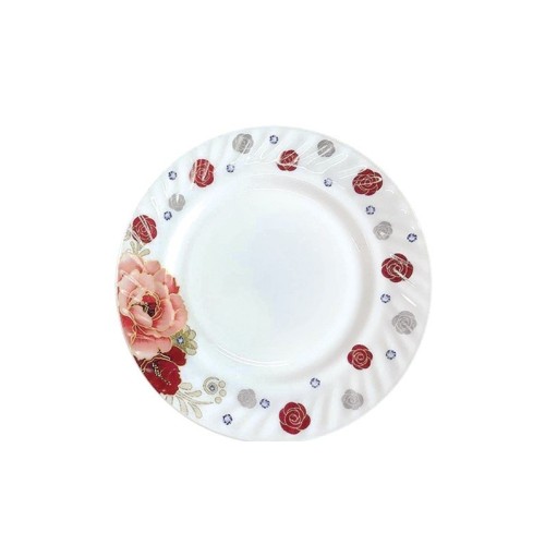 Тарелка десертная 20 см КОРАЛЛ Цветочный бордюр HP80