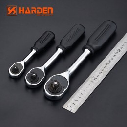 HARDEN_Профессиональная рукоятка (черная) с трещеткой 1/4 6,3мм 530302