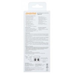 DIGMA Гарнитура вкладыши TWS 01 черный беспроводные bluetooth