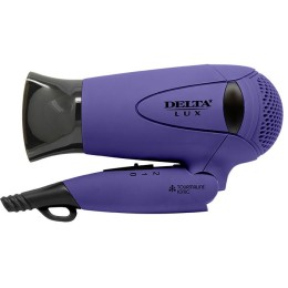 DELTA Фен 1400W LUX DL 0936 фиолетовый с черным
