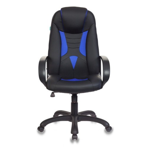 Кресло игровое Бюрократ VIKING-8/BL+BLUE черный/синий искусственная кожа 1078866