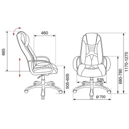 Бюрократ Кресло игровое VIKING-8/BL+BLUE черный/синий искусственная кожа 1078866