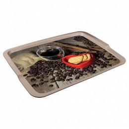 БЫТПЛАСТ Поднос 42*32 см с декором 4312452 микс