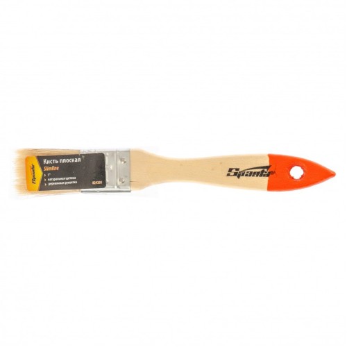 Кисть плоская SPARTA Slimline 1" (25 мм), натуральная щетина, деревянная ручка 824205