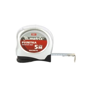 Matrix Рулетка Magnetic, 5 м х 19 мм, магнитный зацеп 31011