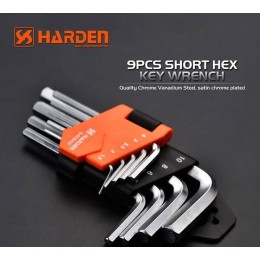 HARDEN Набор коротких шестигранных ключей типа Г 9шт. 540602