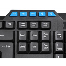 OKLICK Клавиатура 750G FROST WAR черный/черный USB Multimedia Gamer 337452