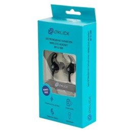 OKLICK Гарнитура вкладыши BT S 100 черный беспроводные bluetooth 483869