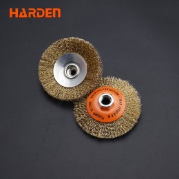 HARDEN Щетка зачистная проволочная для УШМ М14х2,0 100мм 611506