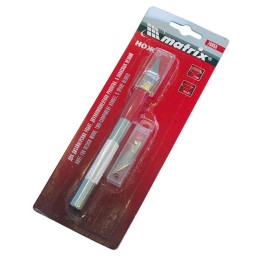 MATRIX Нож для дизайнерских работ, двухкомпонентная рукоятка + 5 запасных лезвий 78855