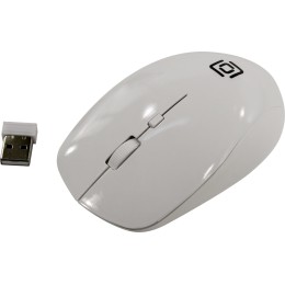 Oklick Мышь 565MW glossy, оптическая, беспроводная, USB белый 1103666