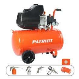 PATRIOT Компрессор EURO 50-260К, набор пневмоинструмента KIT 5B, 1,8 кВт