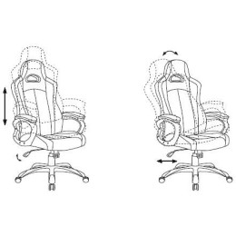 Бюрократ Кресло игровое CH-827/BL+BLUE 1075636