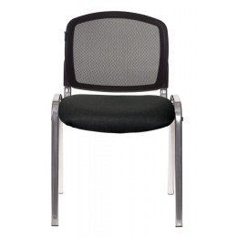 Бюрократ Стул ВИКИ ХРОМ/ЧЕРН спинка сетка черный TW-01 3C11 1358110