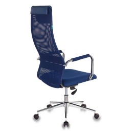 Бюрократ Кресло руководителя KB-9N/DB/TW-10N синий TW-05N TW-10N сетка крестовина хром 1140272
