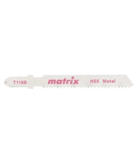 Matrix Полотна для электролобзика по металлу, 3 шт, T118B, 50 x 2 мм, HSS 78229