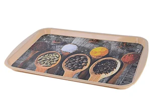 ЭЛЬФПЛАСТ Поднос 47*35 см Ретро с рисунком  303 микс