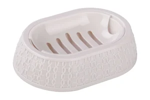 АЛЬТЕРНАТИВА Мыльница Вязаное плетение М 6901 светло-серый