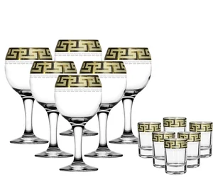 ГУСЬ ХРУСТАЛЬНЫЙ Универсальный набор 12пр. Греческий узор (GE03- 411 /837/S)