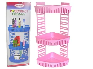 РОССПЛАСТ Полка для ванной Премиум РП 822 розовый