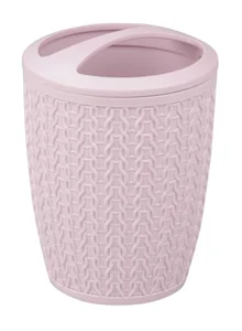 АЛЬТЕРНАТИВА Подставка для зубных щёток Вязаное плетение М 7121 розово-дымчатый