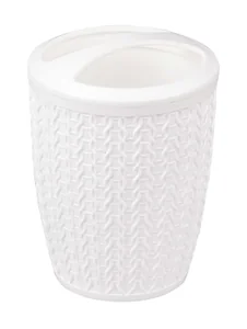 АЛЬТЕРНАТИВА Подставка для зубных щёток Вязаное плетение М 7120 белый