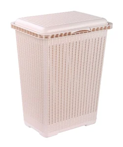 АЛЬТЕРНАТИВА Корзина для белья 25 л. Вязаное плетение М 6904 бежевый