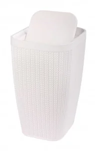АЛЬТЕРНАТИВА Ведро для мусора 10 л. Вязаное плетение М 7487 белый