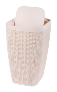 АЛЬТЕРНАТИВА Ведро для мусора 10 л. Вязаное плетение М 7489 бежевый