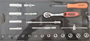 HARDEN Набор головок с инструментом 1/4 24пр. 520631