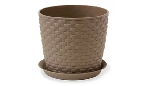 М-ПЛАСТИКА Кашпо Ротанг 2,0 л. М 3081 бежевый