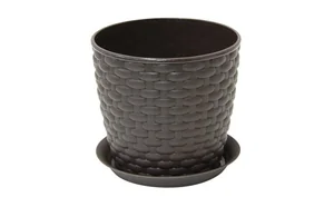 М-ПЛАСТИКА Кашпо Ротанг 1,0 л. М 3080 коричневый