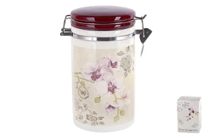 КОРАЛЛ Емкость для сыпучих продуктов 1000 мл.Орхидея ZFC037-38