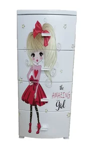 РОССПЛАСТ Комод 4 секции КРАСОТКА РП 421 белый