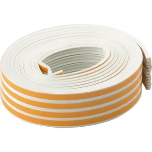 СИБРТЕХ Уплотнитель, 6 м, профиль E, белый. 93943