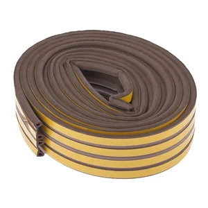 СИБРТЕХ Уплотнитель, 6 м, профиль P, коричневый. 93942