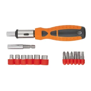 SPARTA Отвертка реверсивная, биты, головки торцевые, 14шт.,115565