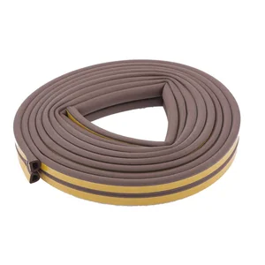 СИБРТЕХ Уплотнитель, 6 м, профиль D, коричневый. 93939