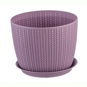 М ПЛАСТИКА Кашпо Вязание 1,9 л. М 3120 пурпурный