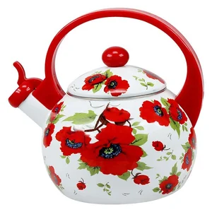 METALLONI Эмалированный чайник 2,5 л. Алые маки ЕМ 25101/11