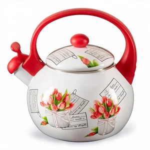 METALLONI Эмалированный чайник 2,5 л. Тюльпаны ЕМ 25101/38