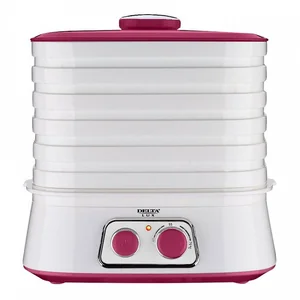DELTA Сушилка для фруктов LUX DE 2500 белая с малиновым