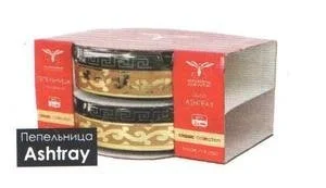 ГУСЬ ХРУСТАЛЬНЫЙ Набор пепельниц (2шт) Версаче Голд EAV91- 4036 /S